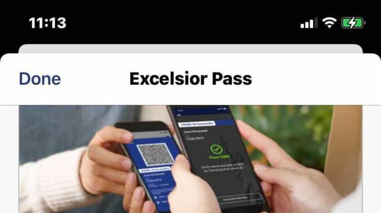 New York State's Excelsior Pass app provides digital proof of...