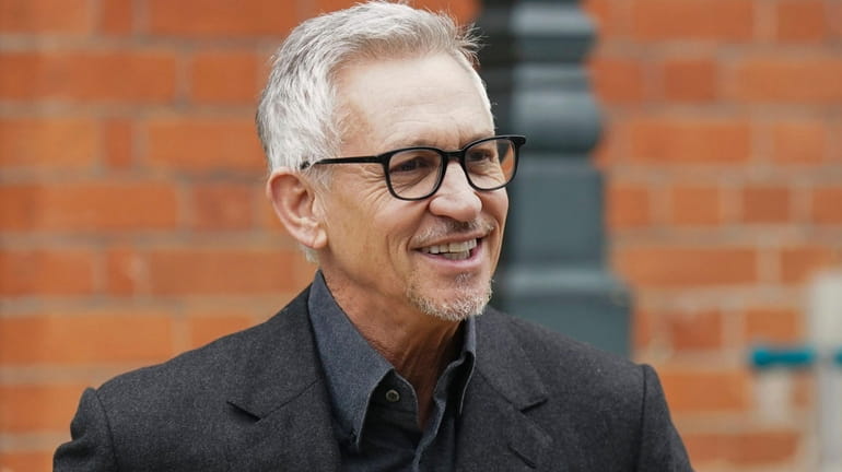 Soccer pundit Gary Lineker leaves his home following reports that...