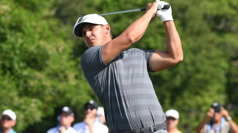 Brooks Koepka tees off at the 10th at the final...