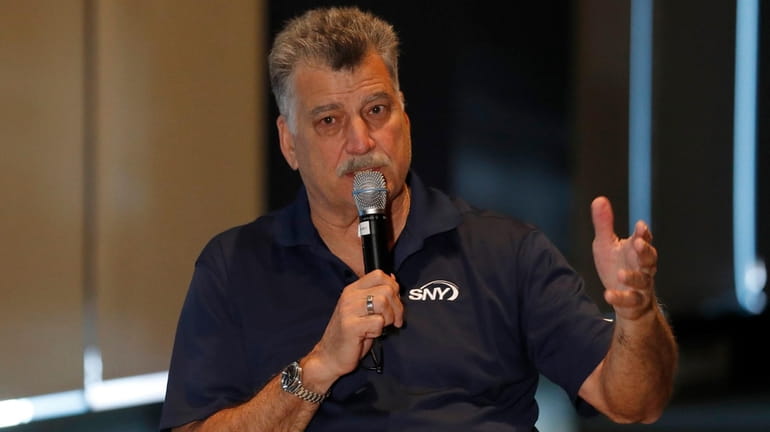 Former Met Keith Hernandez speaks during a Q&A on his SNY...
