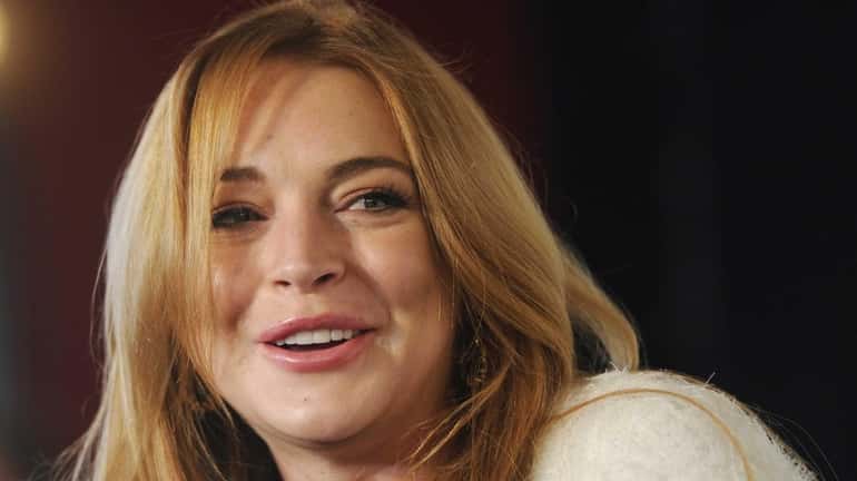 Lindsay Lohan during a news conference at the 2014 Sundance...