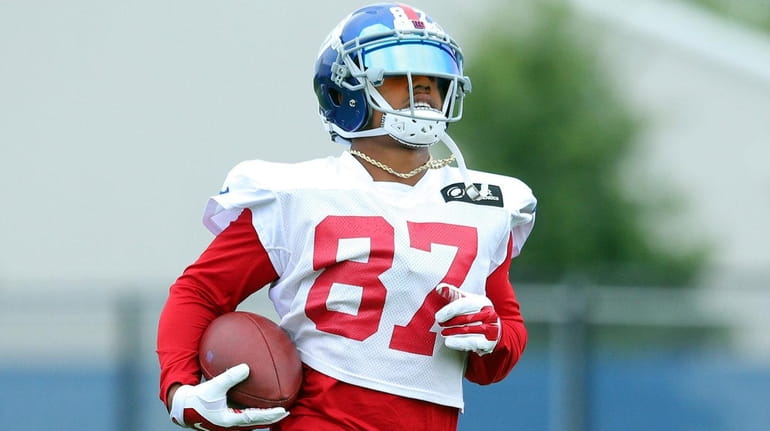 Giants wide receiver Sterling Shepard, shown here in camp on...