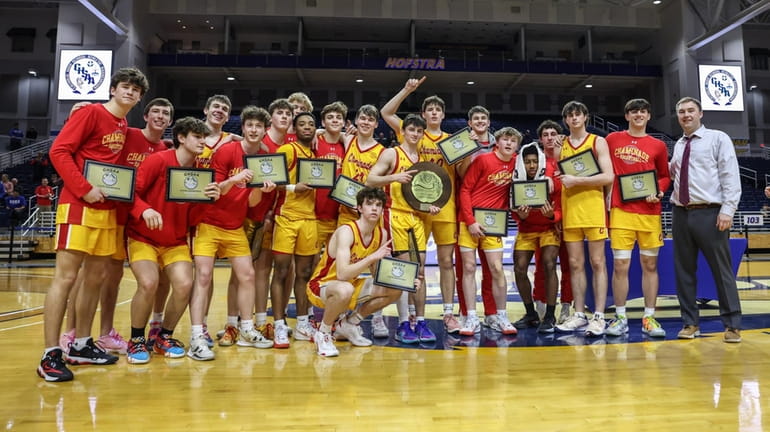 Chaminade poses after winning the CHSAA state Class A boys...