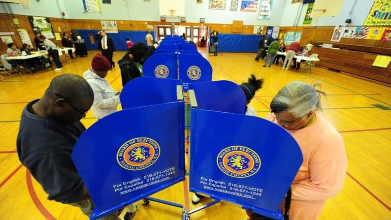 Voting at the Dutch Broadway Elementary school in Broadway (Nov....