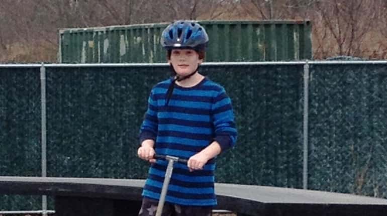 Kidsday reporter Brady Miller at the Keith Romaine Memorial Skate...