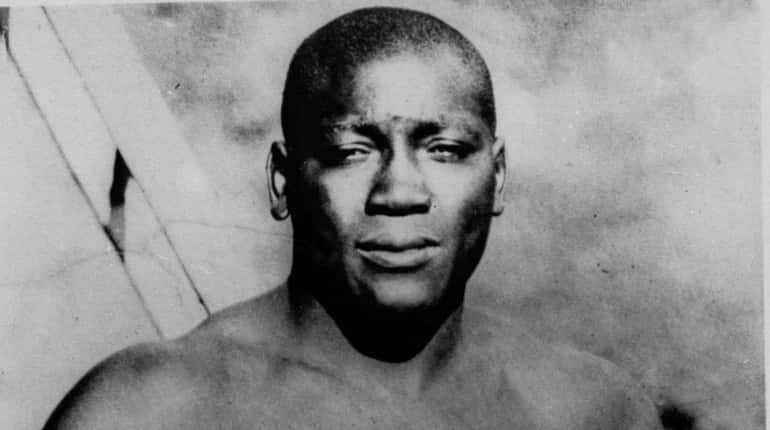 This undated photo shows boxer Jack Johnson.