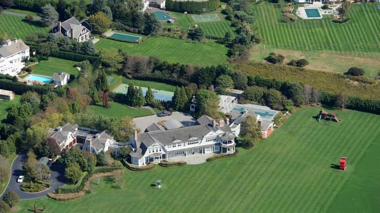 The Bridgehampton estate of Howard Lutnick is located on Halsey...