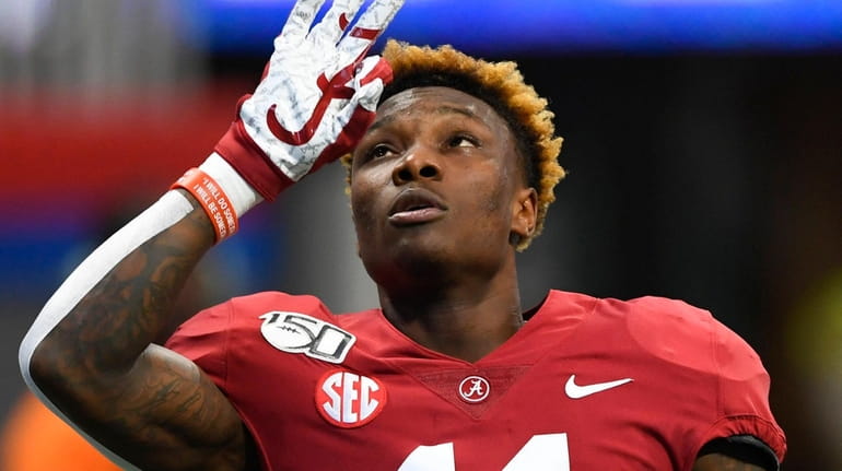 Alabama wide receiver Henry Ruggs III on Aug. 31, 2019,...