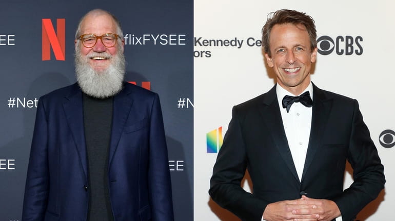  David Letterman, left, will return as a guest to NBC's "Late...