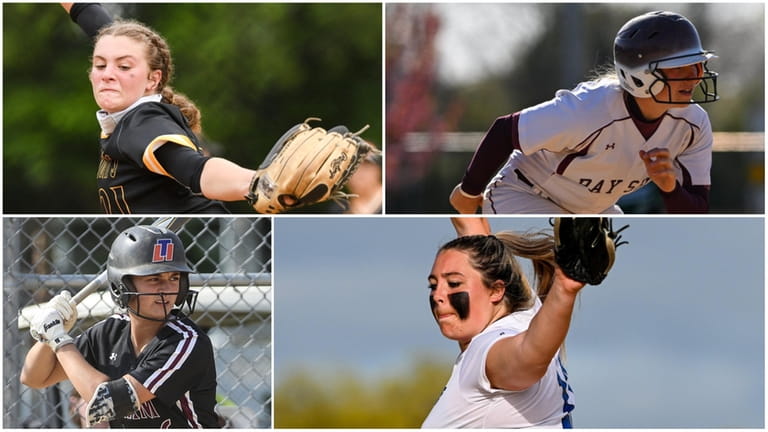 Clockwise, from top left: Mila Fiordalisi of St. Anthony’s, Caroline Hobbes of...