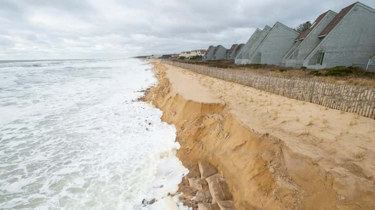 Montauk is fighting erosion by replenishing its beach with sand.