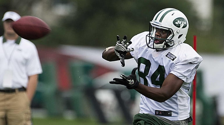 New York Jets wide receiver Stephen Hill catches a pass...