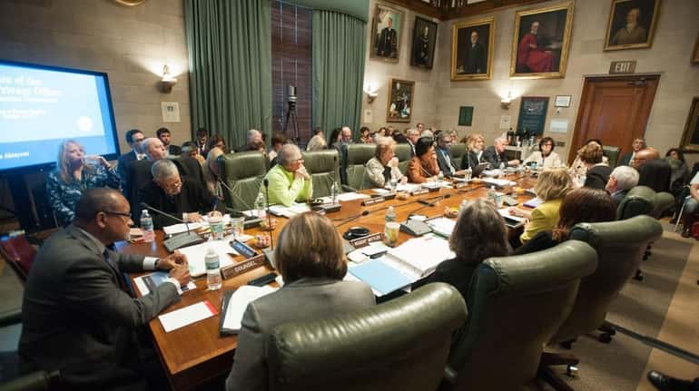 The New York State Board of Regents meets in Albany,...