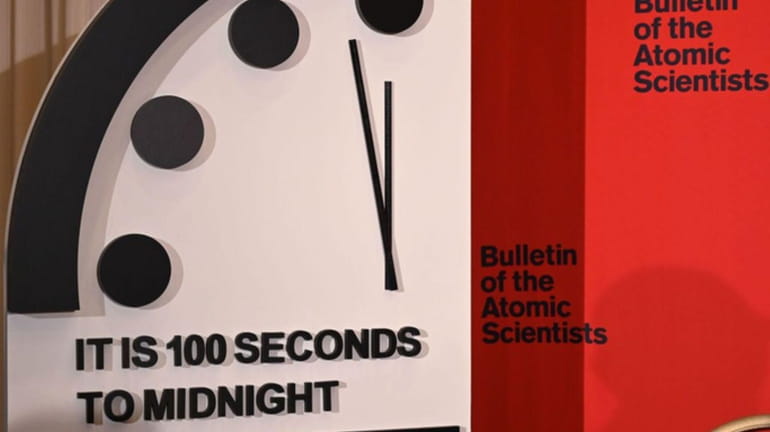 The Doomsday Clock has been set at 100 seconds to...