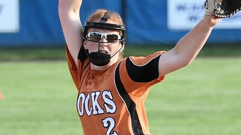 East Rockaway pitcher Emily Chelius tossed a no-hitter with one walk...