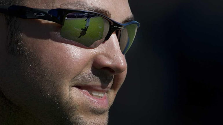 Yankees right fielder Nick Swisher during practice at Spring Training....