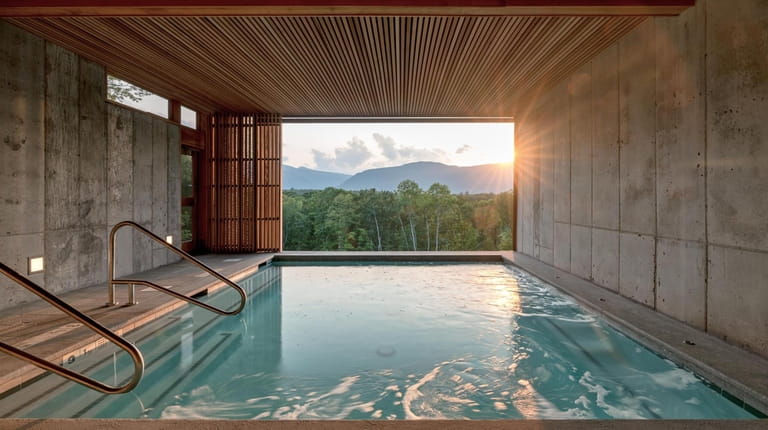This hot pool and mineral plunge are among the amenities...