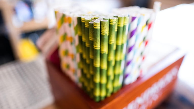 Paper straws are already stocked at Restoration Kitchen & Cocktails...