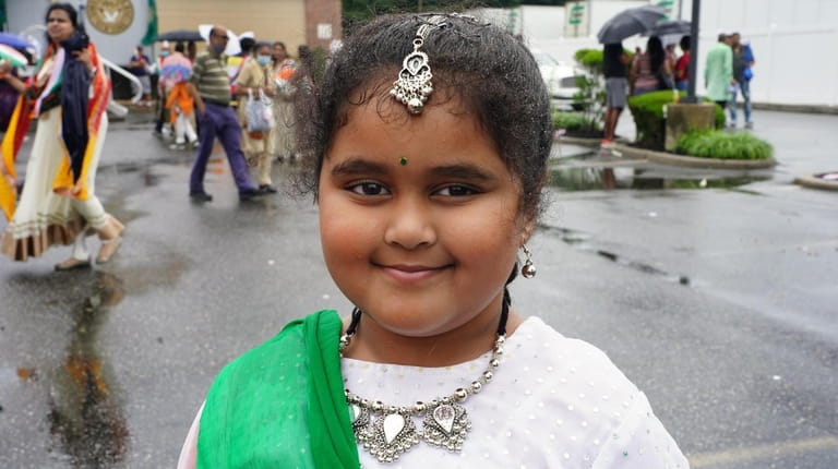 Karina Parekh, 7, of Hicksville, at the India Day Parade.