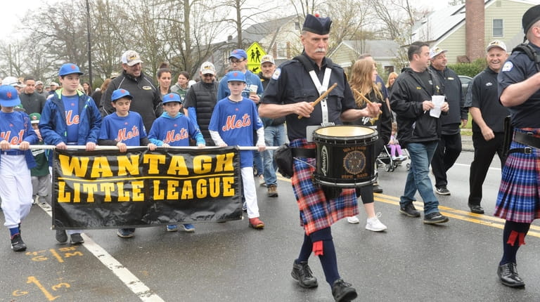Wantagh Little League opening day parade on Saturday. 
