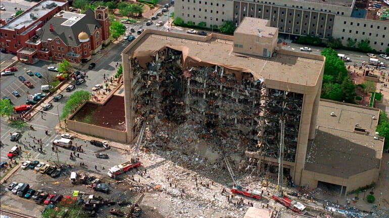 This April 19, 1995 file photo shows the north side...