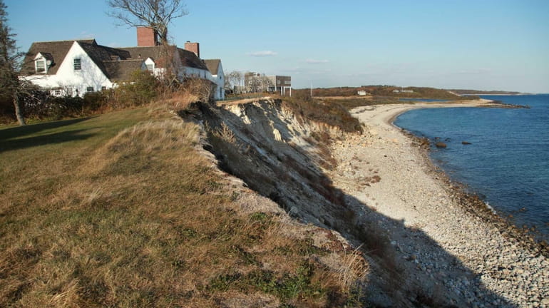 Erosion along the southeastern shore of Fishers Island is among...