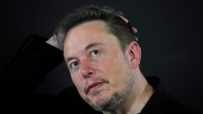Elon Musk appears at an event in London, on Nov....
