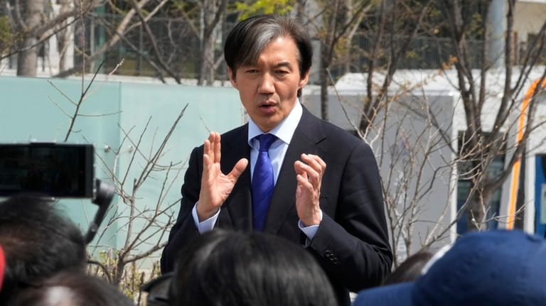 Cho Kuk, leader of the South Korean Rebuilding Korea Party,...