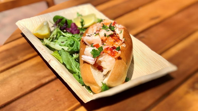 The hot lobster roll at Haskell's Seafood Market and Cafe...