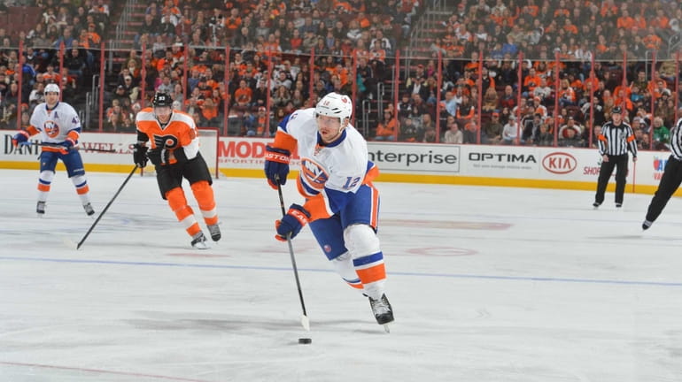Josh Bailey of the New York Islanders skates against the...