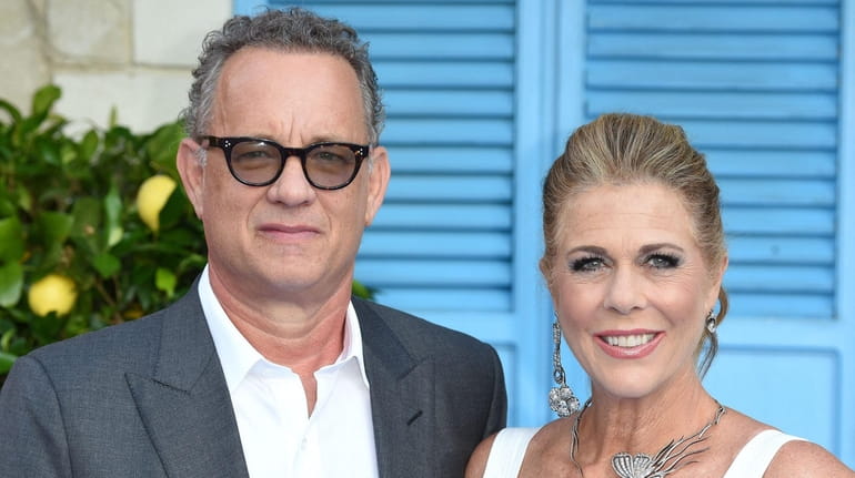 Tom Hanks and wife Rita Wilson are seen in London in...