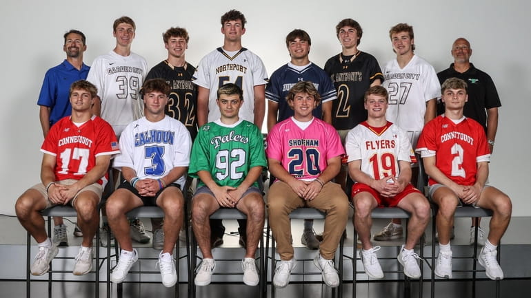 Newsday's All-Long Island boys lacrosse for 2023. Front row, from...