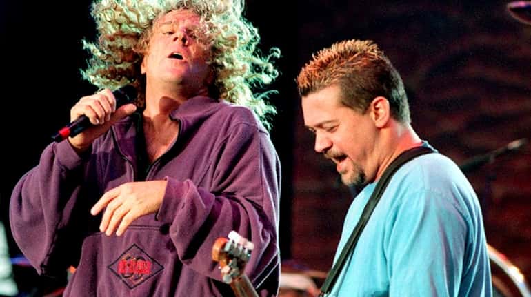 Van Halen singer Sammy Hagar, left, and guitarist Eddie Van Halen...