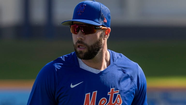New York Mets designated hitter Darin Ruf at spring training last...