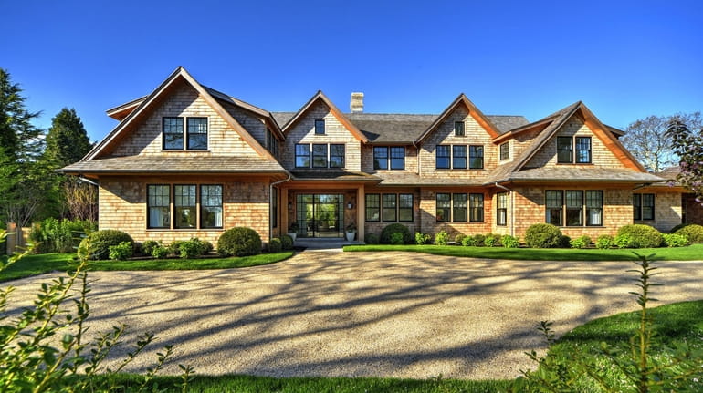 The East Hampton home has seven bedrooms and 12 bathrooms. 