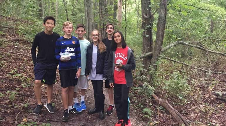 Members of the Outdoor Education Club at South Woods Middle...
