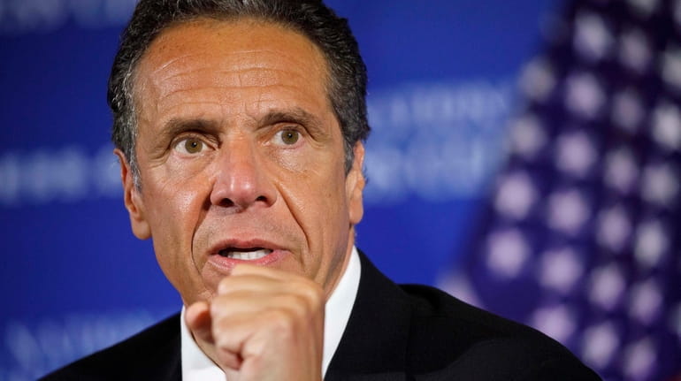Gov. Andrew Cuomo speaks during a news conference in May...