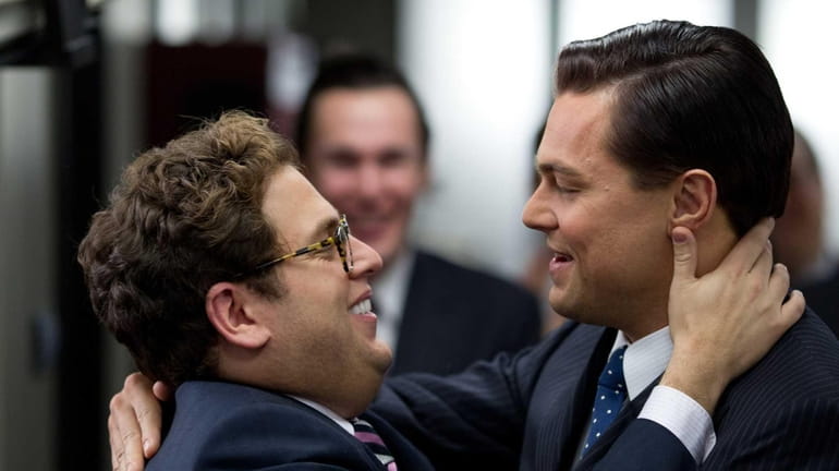 Jonah Hill, left, and Leonardo DiCaprio both earned Academy Award...