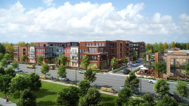 A rendering of a proposal that would add 280 apartments at Jefferson...