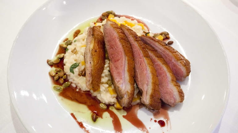 The Cresent Farm’s duck breast at The Riverhead Project is...