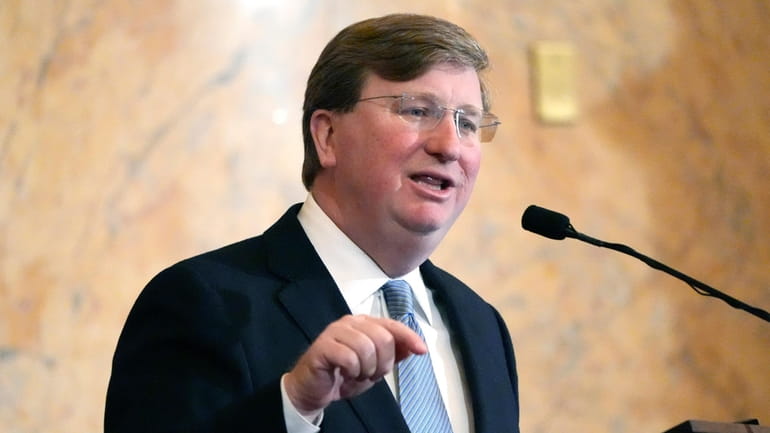 Mississippi Republican Gov. Tate Reeves delivers his State of the...