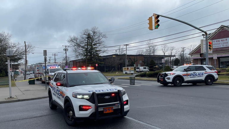 Nassau police respond after a bomb threat was reported at...