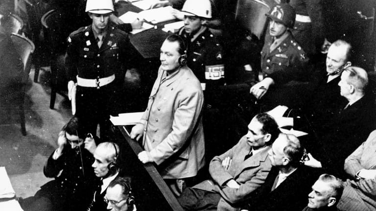 In this Nov. 21, 1945, file photo, Reichsmarshal Hermann Goering...