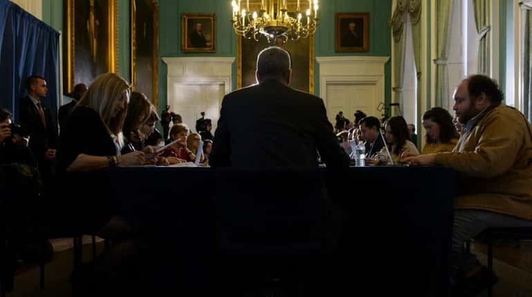 New York City Mayor Bill de Blasio holds a roundtable...