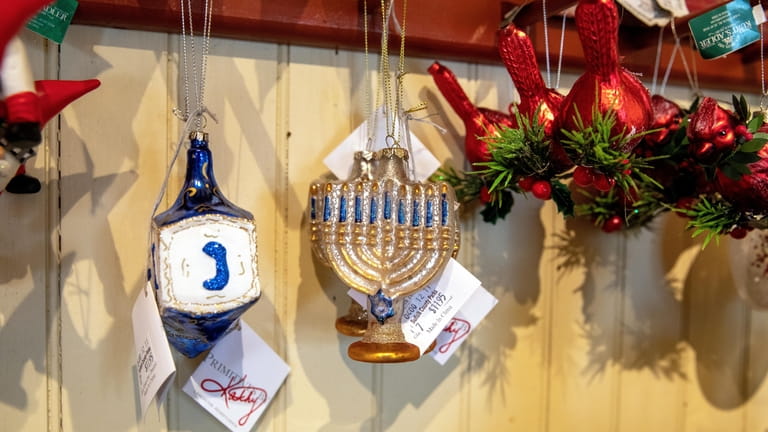 Hanukkah ornaments are among the items at the General Store...