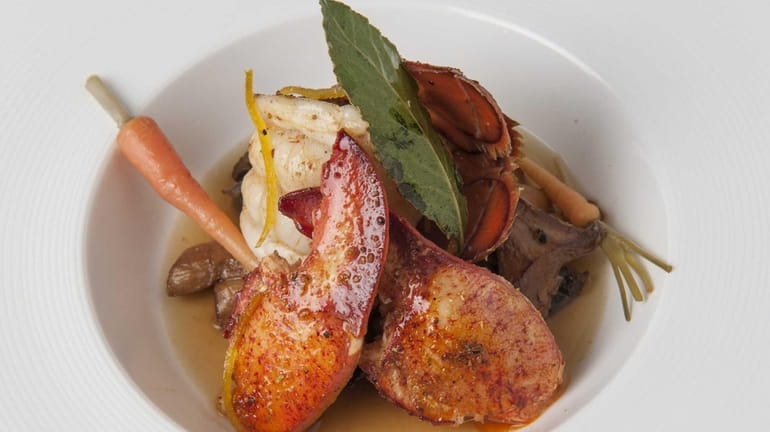 Spice-roasted lobster is served at Bridgehampton's Topping Rose House, which...