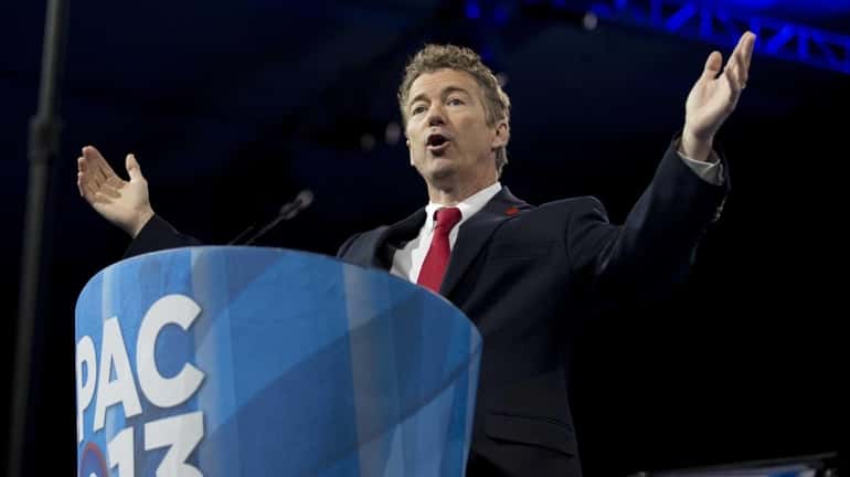 Sen. Rand Paul, R-Ky., speaks at the 40th annual Conservative...