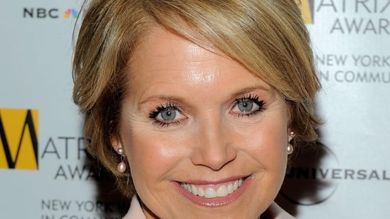 Media personality Katie Couric attends the 2010 Matrix Awards presented...