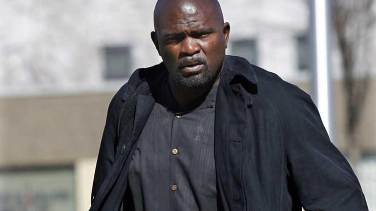 Former Giants star Lawrence Taylor arrives at the Bergen County...