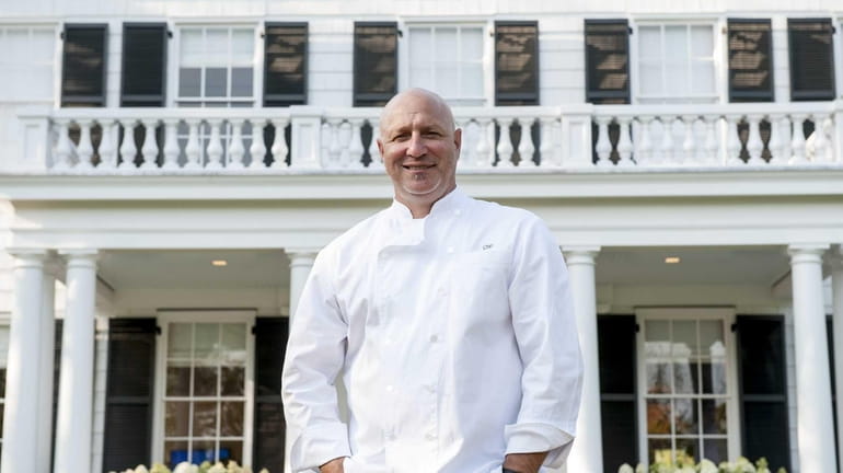 Chef Tom Colicchio outside his new venture the Topping Rose...